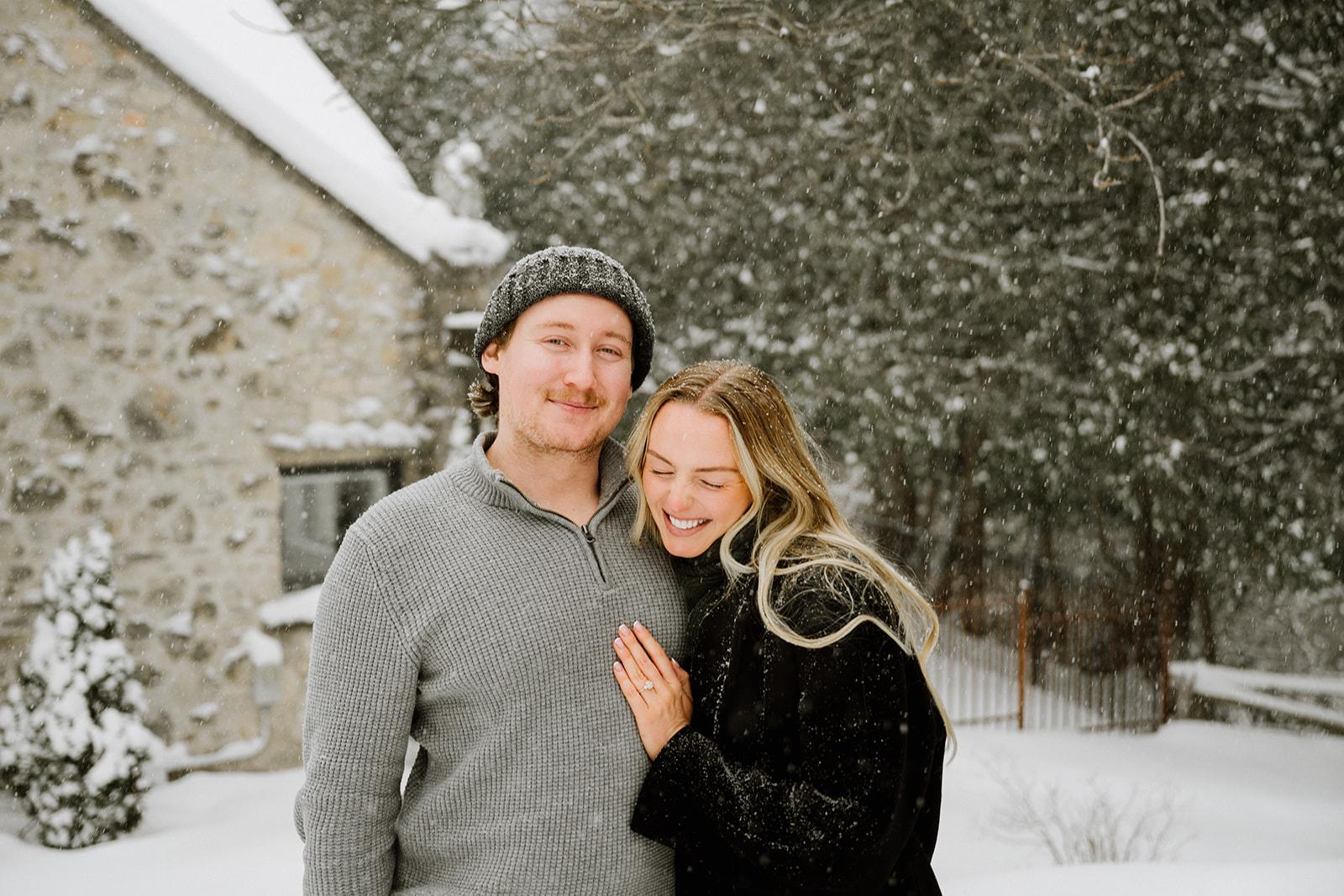 Hanna + Jared - Snowy New Year's Eve Proposal